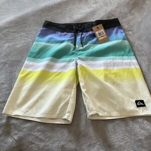 Quicksilver Board Shorts Men's Sz29 New Layered Colors.     A112